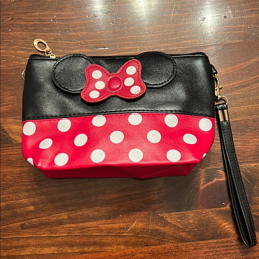 Red and Black Polka Dot Wristlet. Has not been used